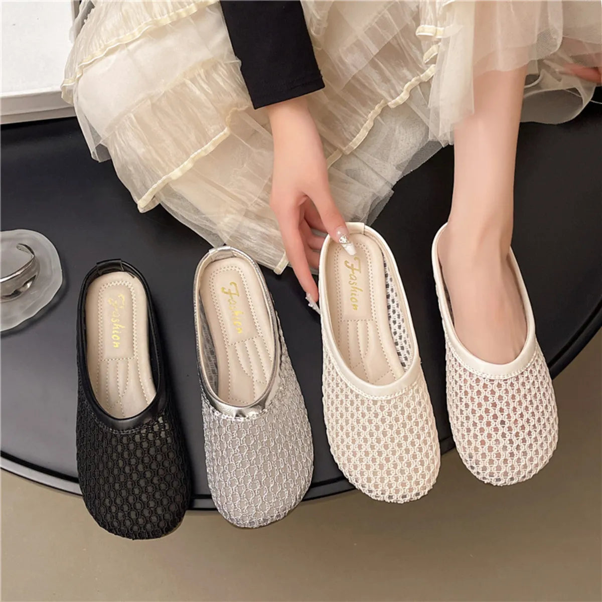 Fashorio Breathable Mesh Casual Slip-Ons