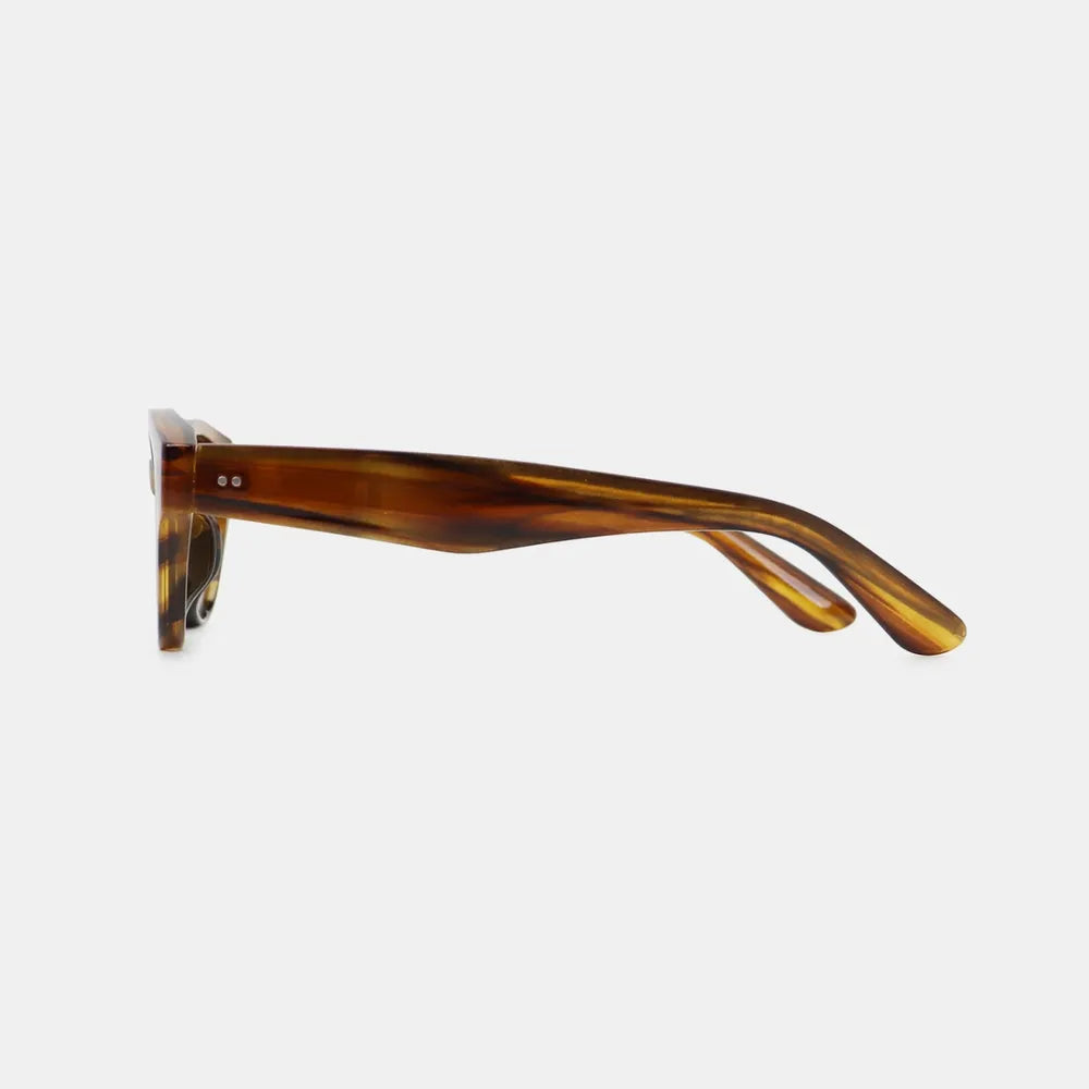 Fashorio Brown / One Size Polycarbonate Frame Cat-Eye Sunglasses