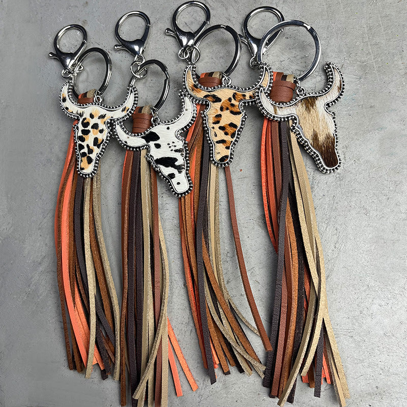 Fashorio Bull Shape Fringe Key Chain