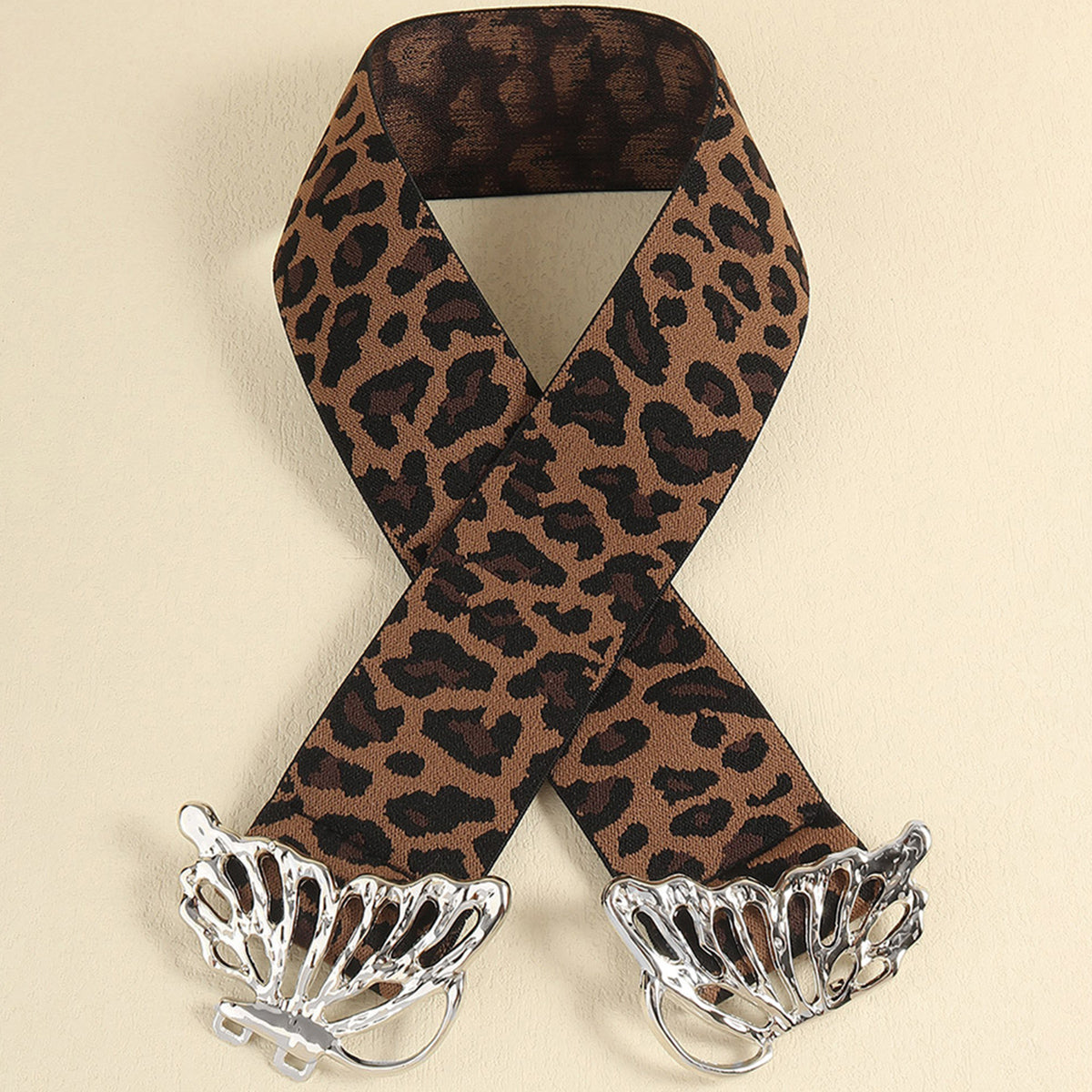 Fashorio Butterfly Alloy Buckle Elastic Belt