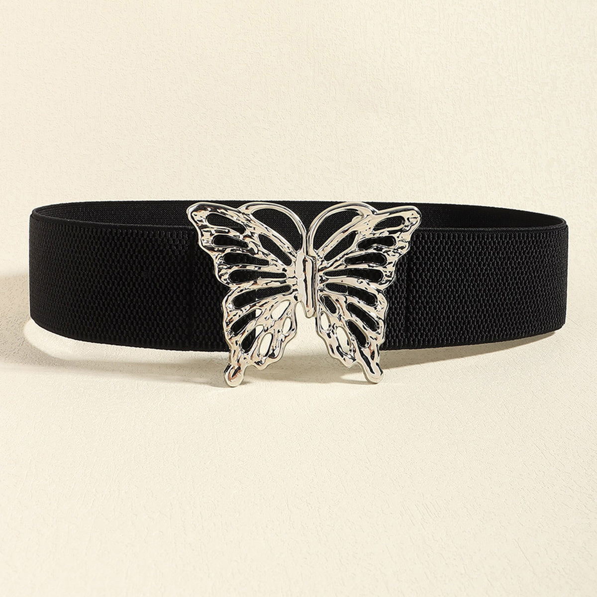 Fashorio Butterfly Alloy Buckle Elastic Belt