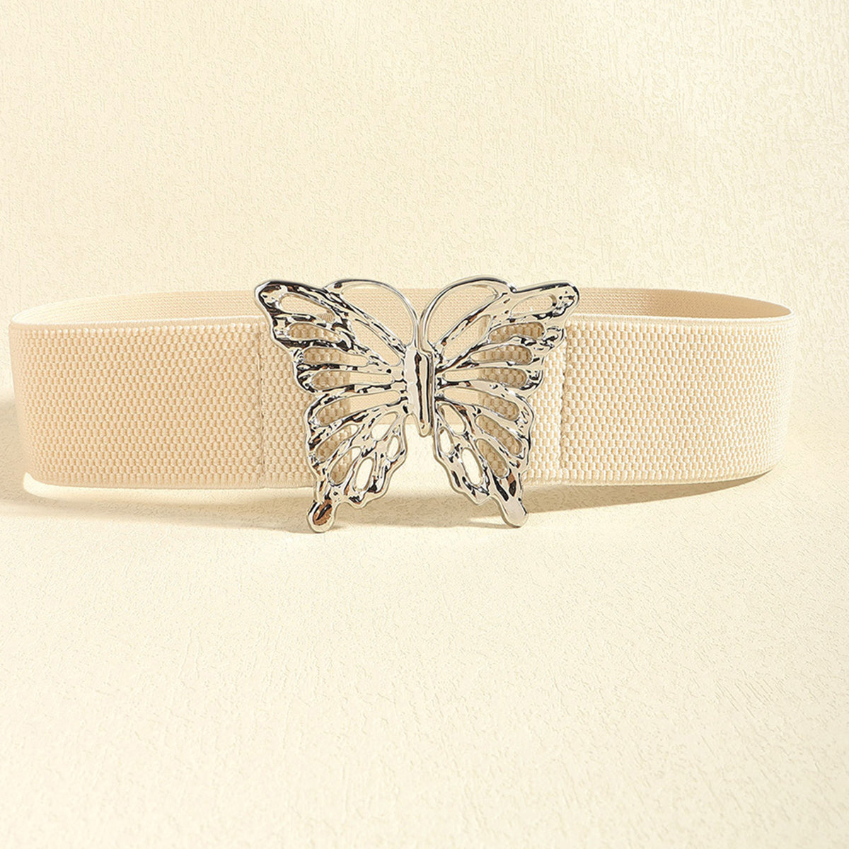 Fashorio Butterfly Alloy Buckle Elastic Belt