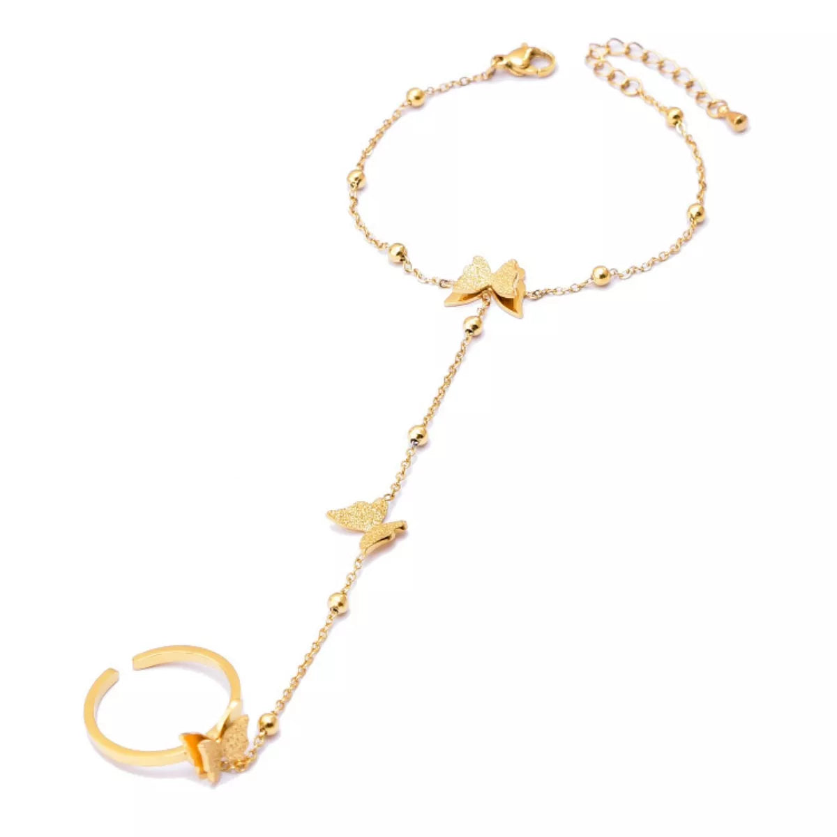Fashorio Butterfly Charm Finger Bracelet