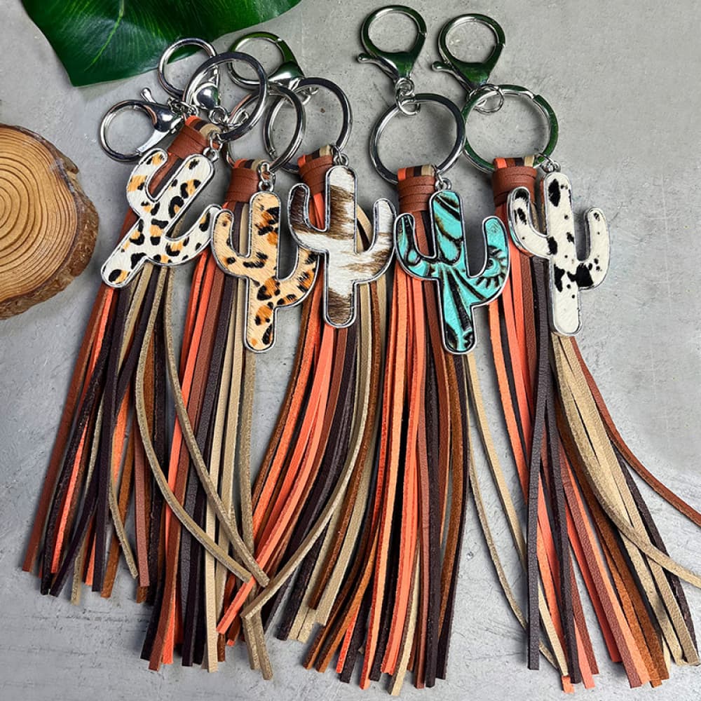 Fashorio Cactus Keychain with Tassel