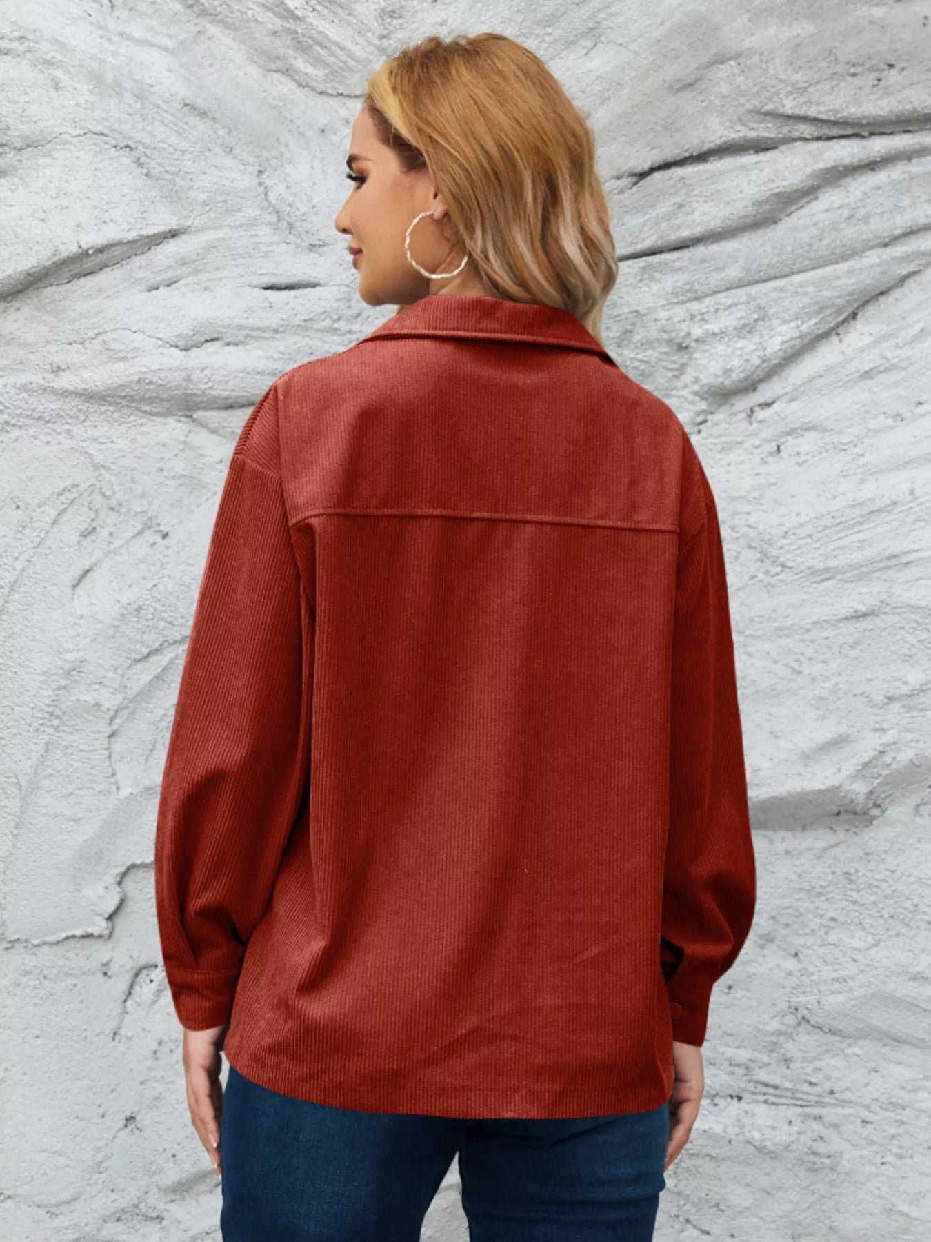 Fashorio Casual Corduroy Button-Down Jacket