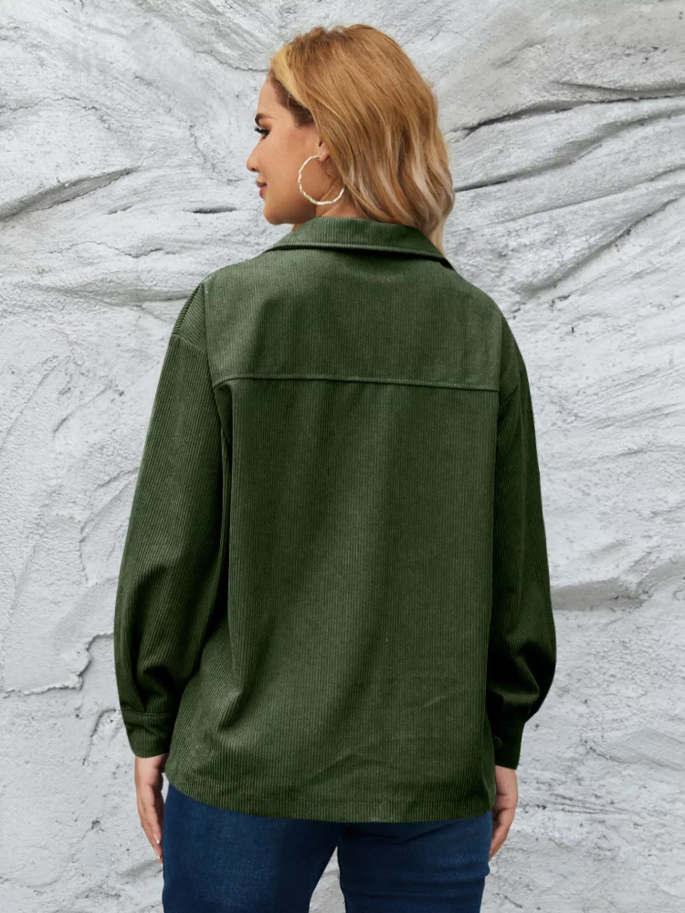 Fashorio Casual Corduroy Button-Down Jacket