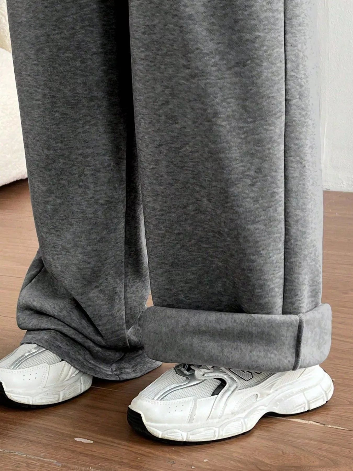Fashorio Casual Drawstring High Waist Wide Leg Sweatpants