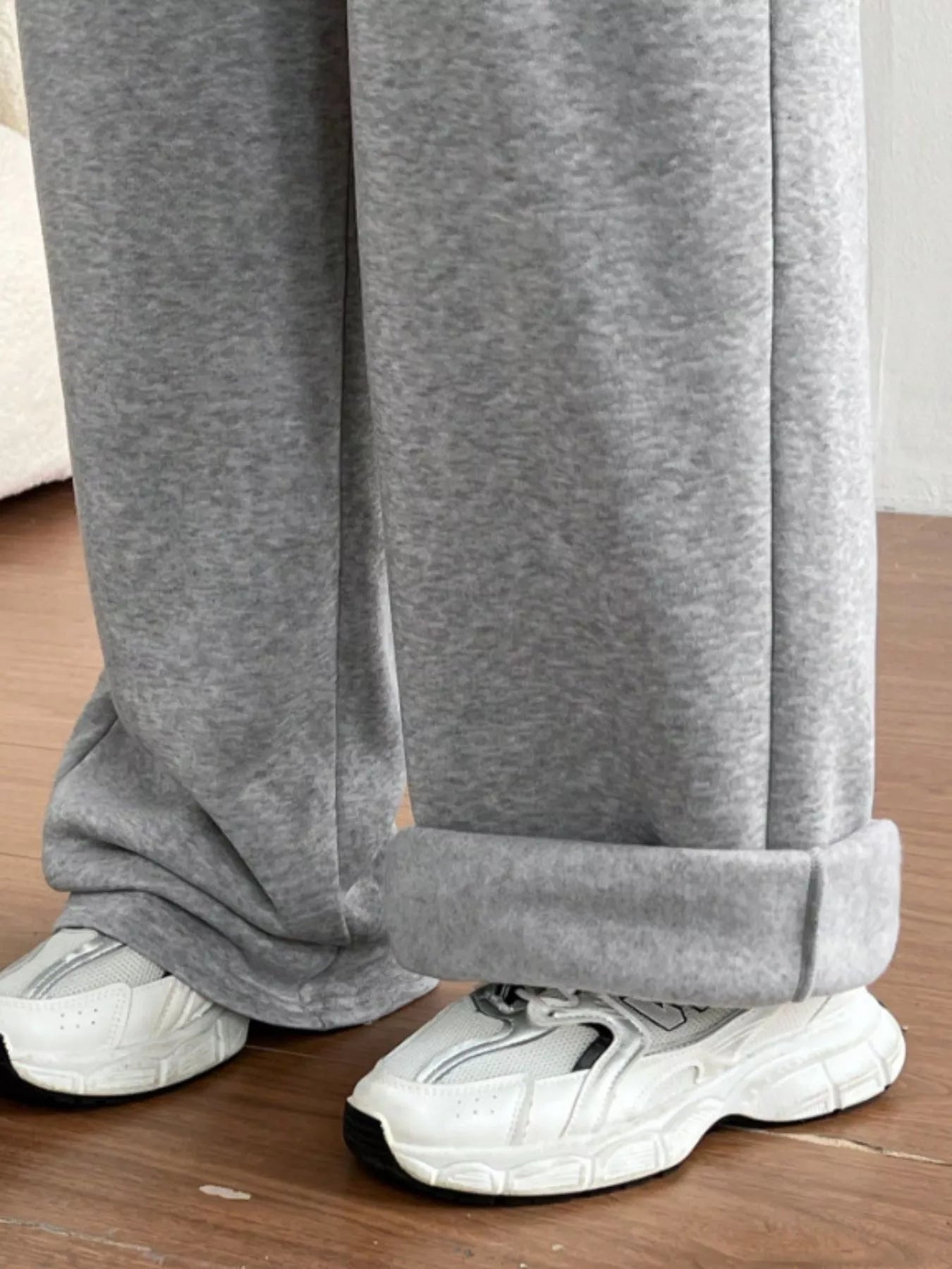 Fashorio Casual Drawstring High Waist Wide Leg Sweatpants