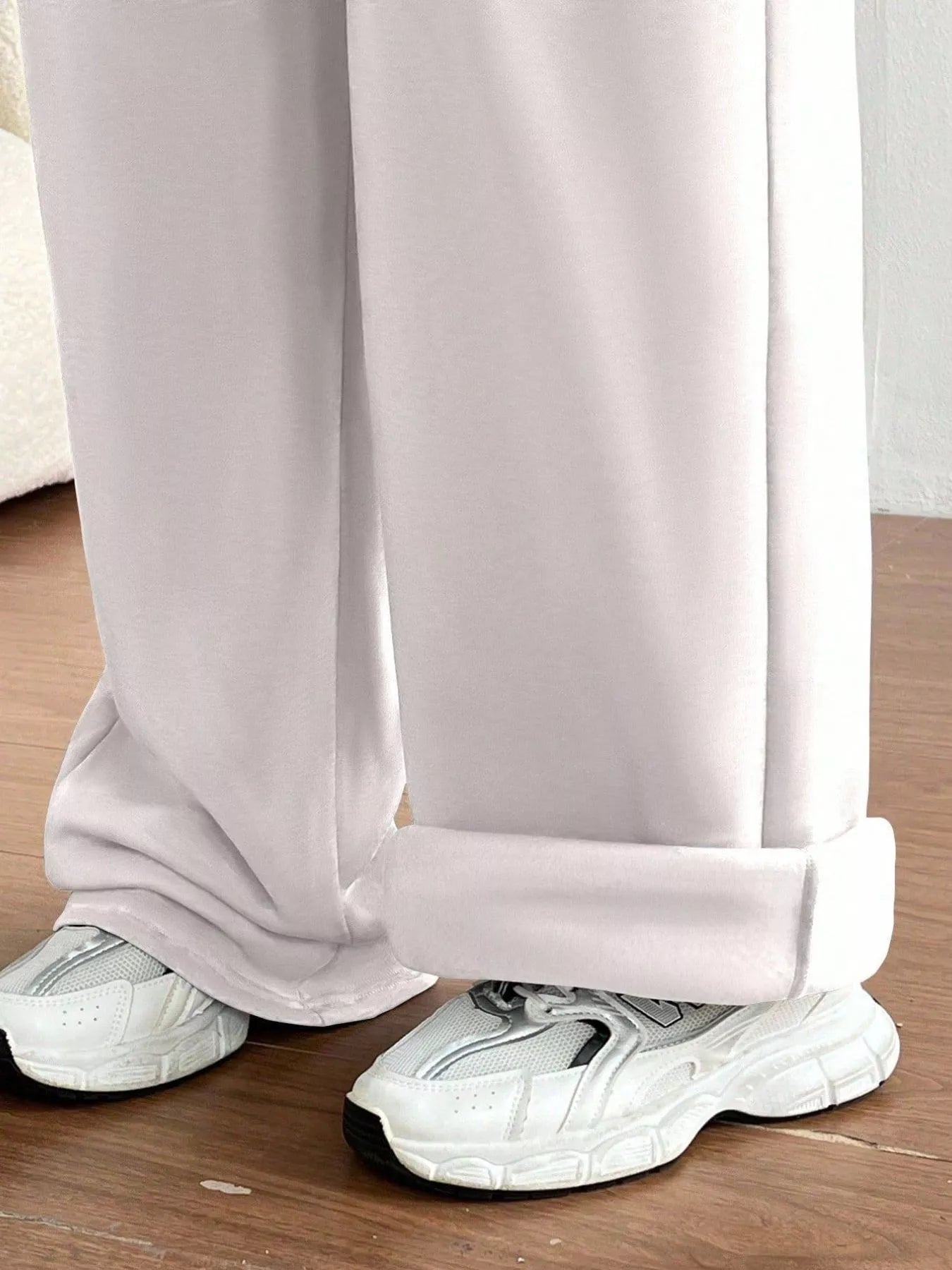 Fashorio Casual Drawstring High Waist Wide Leg Sweatpants