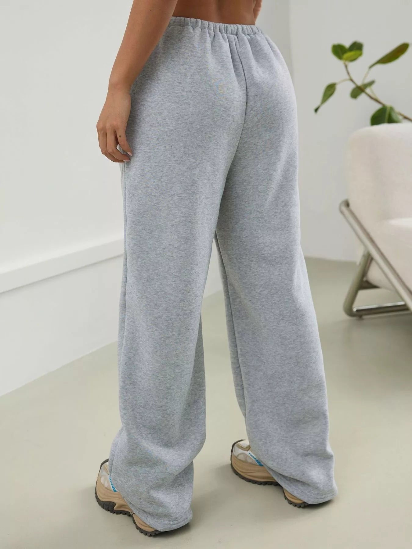 Fashorio Casual Drawstring High Waist Wide Leg Sweatpants
