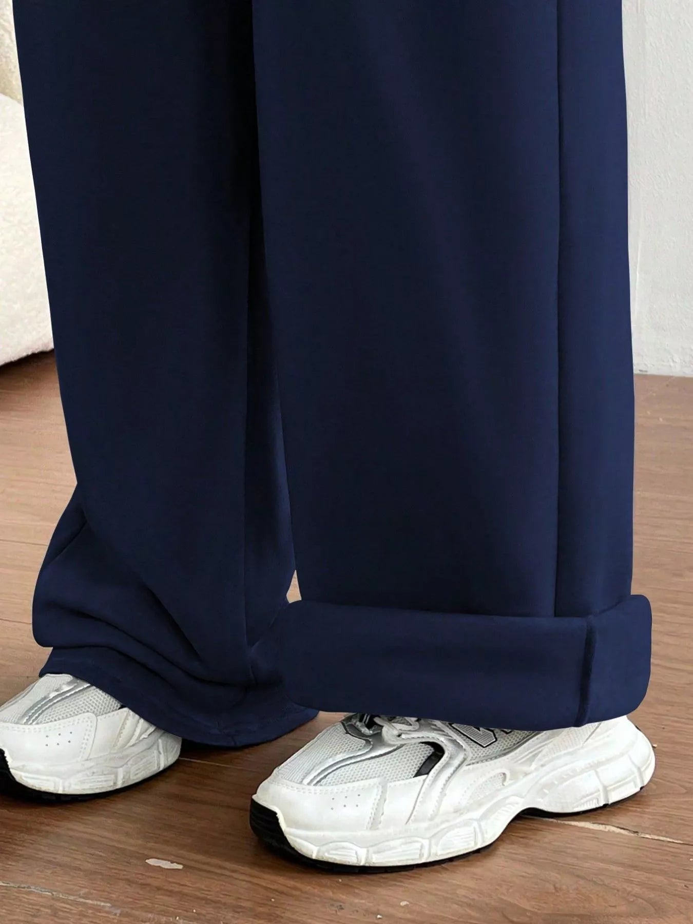 Fashorio Casual Drawstring High Waist Wide Leg Sweatpants