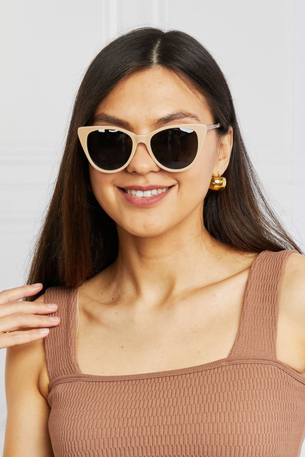 Fashorio Cat-Eye Acetate Frame Sunglasses