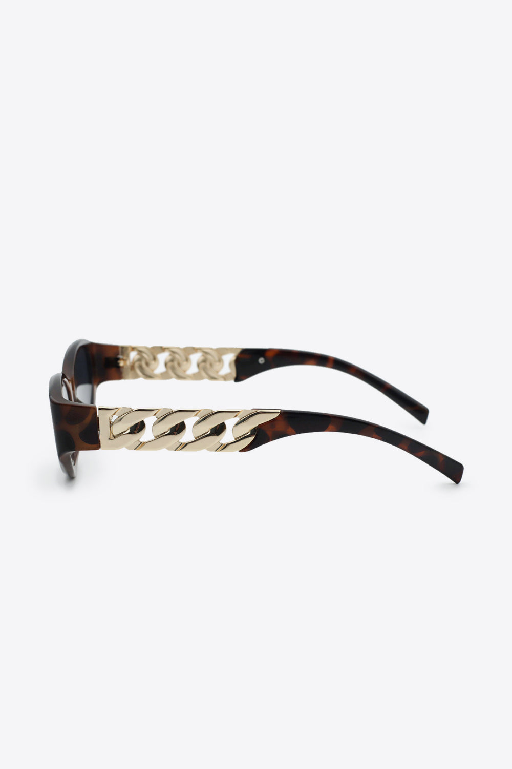Fashorio Chain Detail Temple Cat Eye Sunglasses