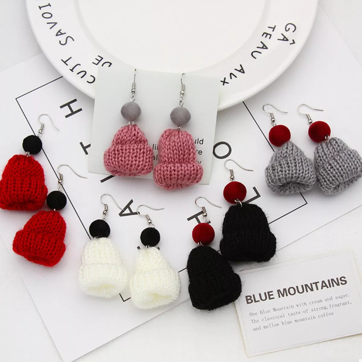 Fashorio Christmas Knitted Beanie Earrings