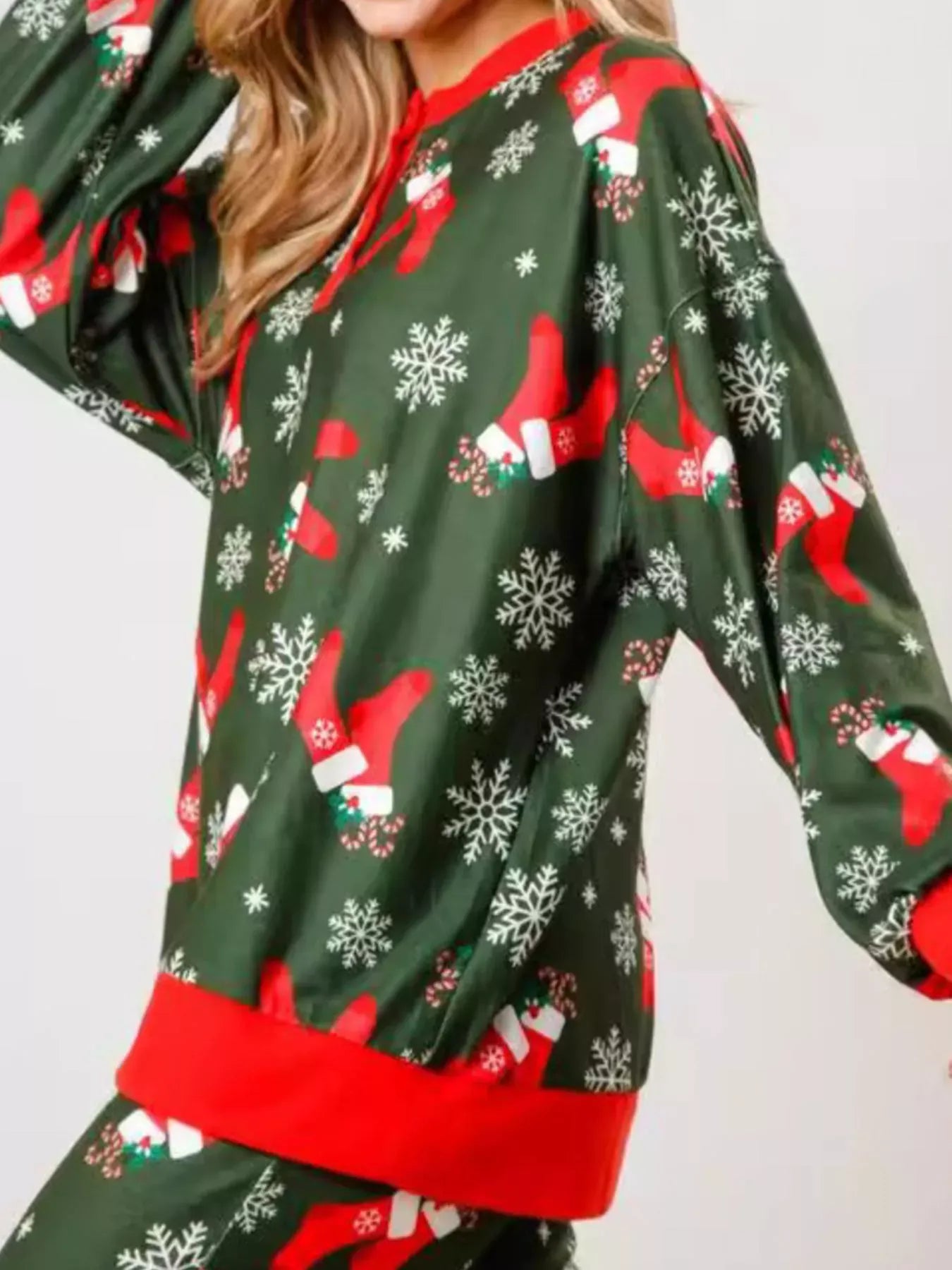 Fashorio Christmas Long Sleeve Top and Pants Lounge Set