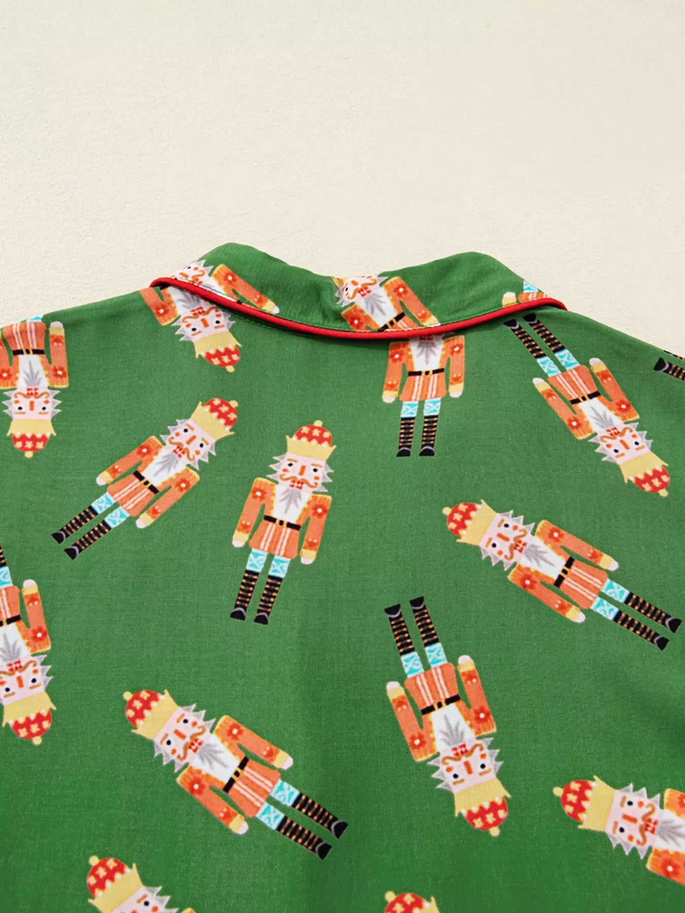 Fashorio Christmas Nutcracker Button Up Top and Shorts Lounge Set