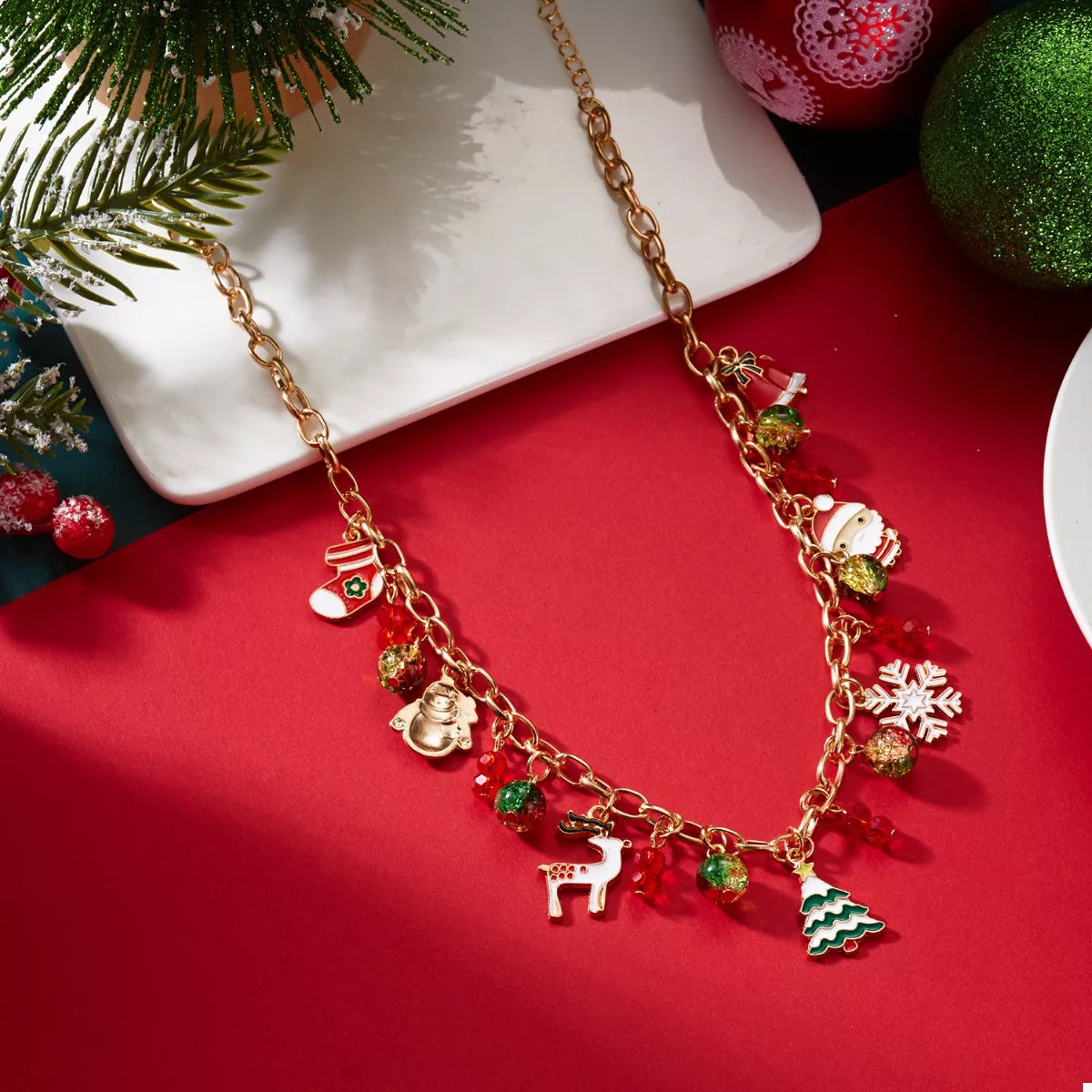 Fashorio Christmas Themed Charm Necklace
