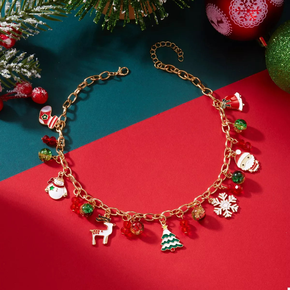 Fashorio Christmas Themed Charm Necklace