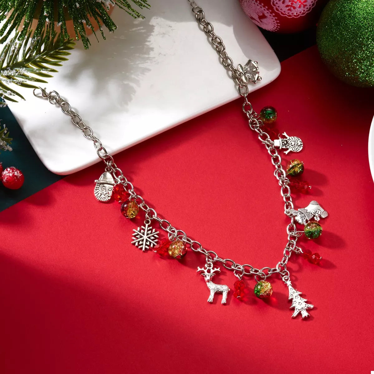 Fashorio Christmas Themed Charm Necklace