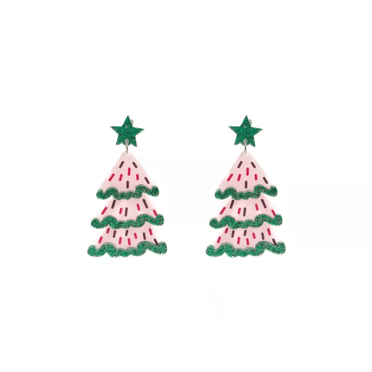Fashorio Christmas Tree Dangle Earrings