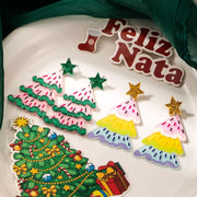 Fashorio Christmas Tree Dangle Earrings