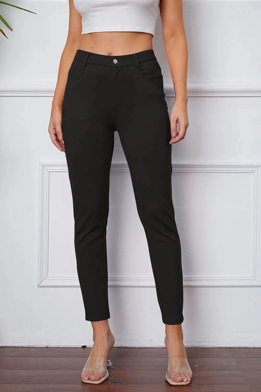 StretchyStitch Pants by Basic Bae Black - Fashorio