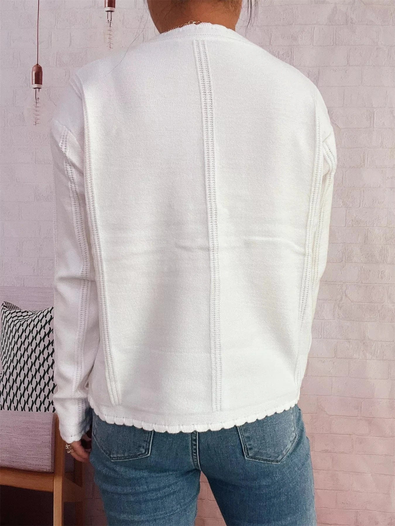 Cherry Embroidered Button Up Cardigan - Fashorio