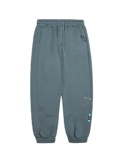 Men's Casual Drawstring Joggers Gray Blue - Fashorio