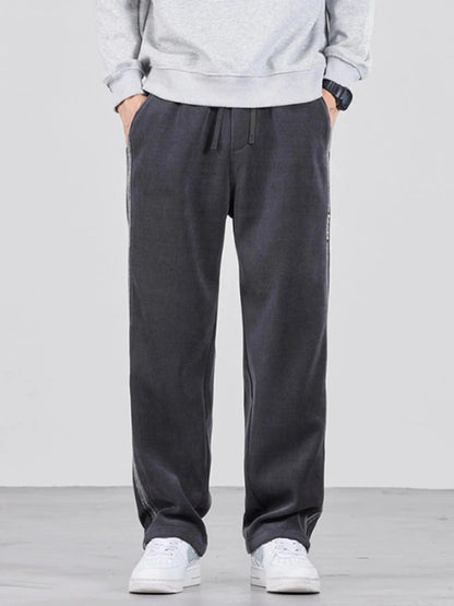 Men's Plus Size Wide Leg Pants Grey - Fashorio