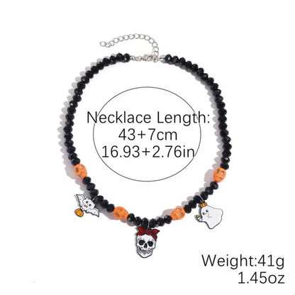 Halloween Skull Ghost Charm Necklace - Fashorio