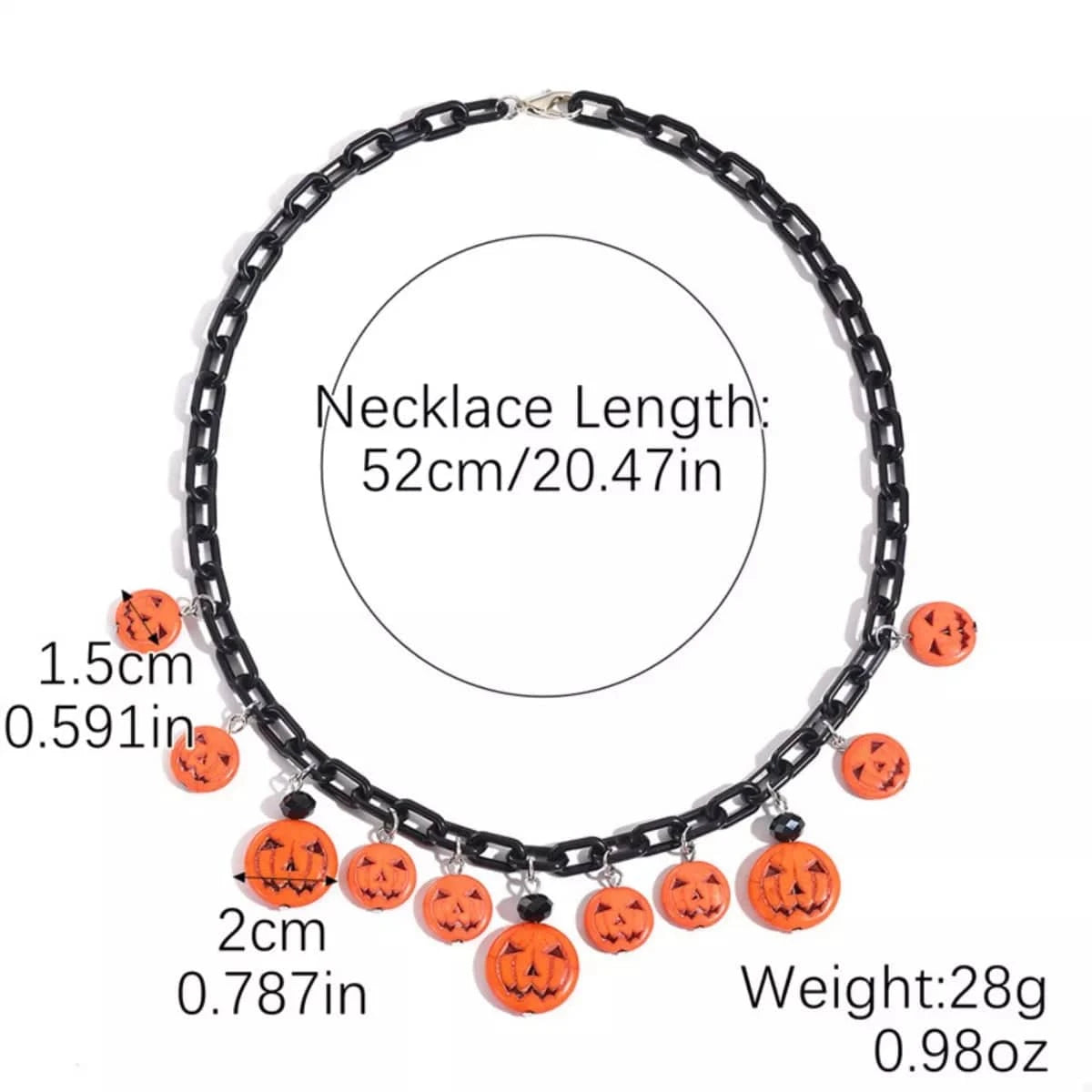 Fashorio Clothing & Accessories Halloween Skull Ghost Charm Necklace