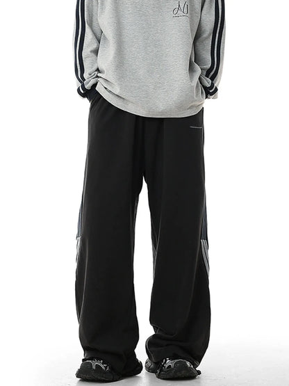 Men's Plus Size Side Striped Relaxed Fit Casual Pants - Fashorio