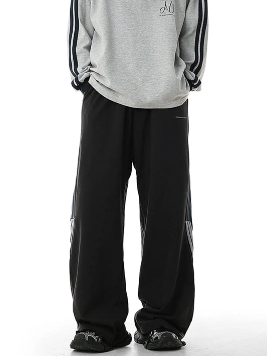 Men's Plus Size Side Striped Relaxed Fit Casual Pants - Fashorio