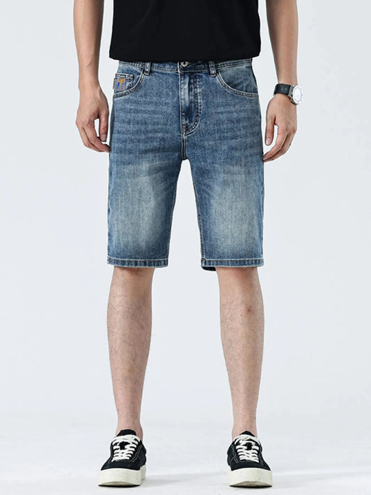 Men's Washed Loose Fit Denim Shorts - Fashorio