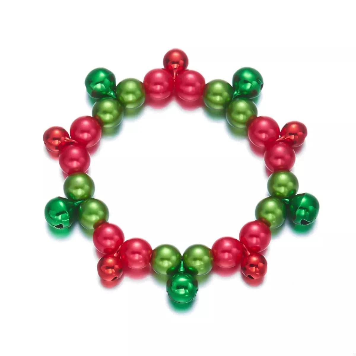 Christmas Holiday Beaded Bell Bracelet - Fashorio