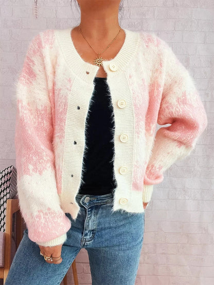 Ribbed Hem Button Up Cardigan - Fashorio