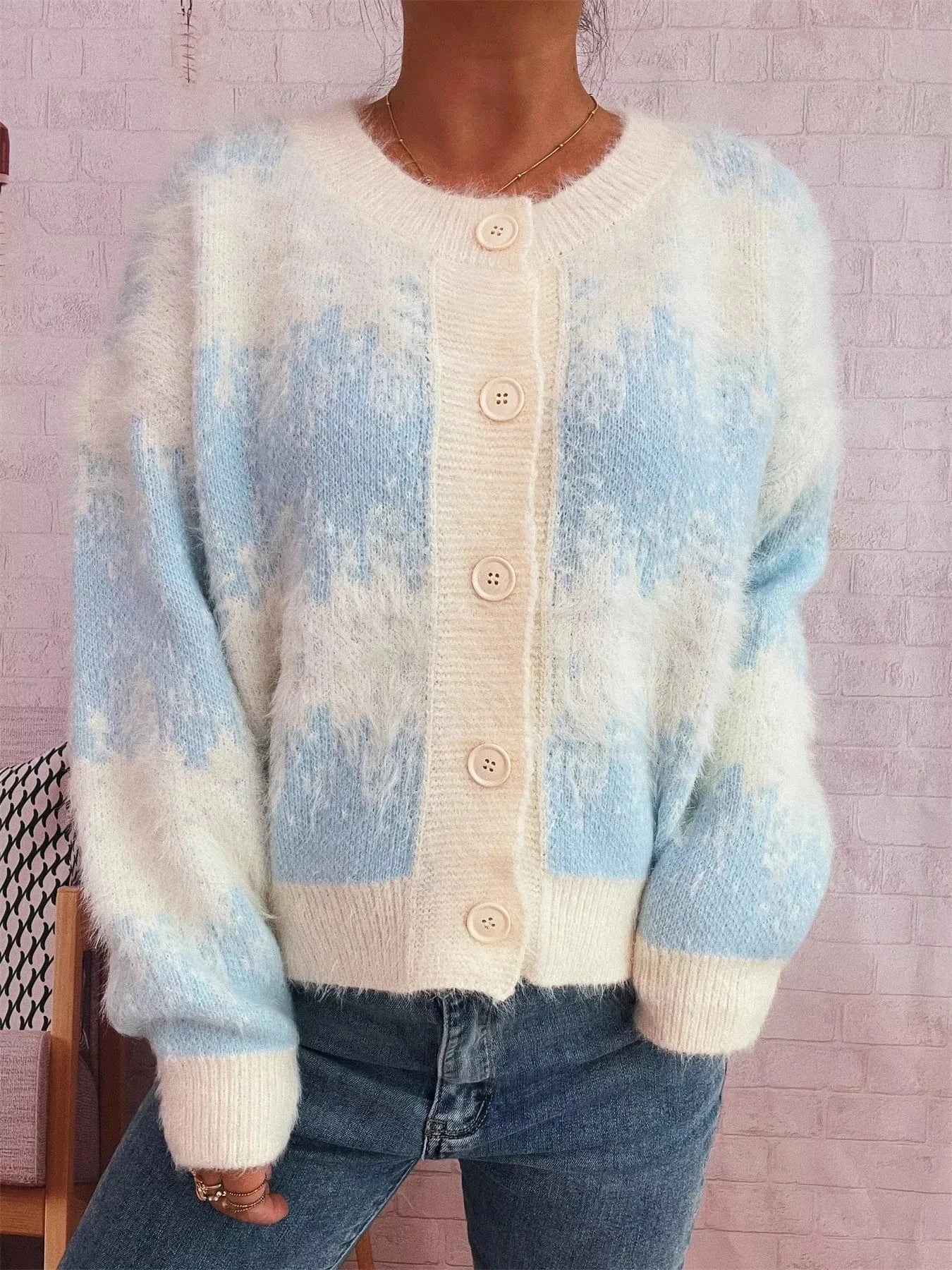 Fashorio Clothing & Accessories Ribbed Hem Button Up Cardigan