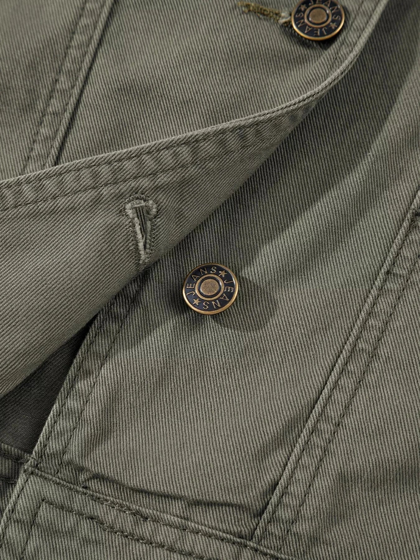 Ruffled Patchwork Denim Vest – Button Up Jean Jacket Style - Fashorio