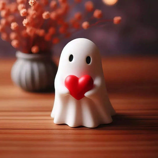 Halloween Ghost Heart Decorative Ornament Style A One Size - Fashorio
