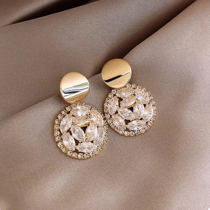 18K Gold-Plated Dangle Earrings Style C One Size - Fashorio