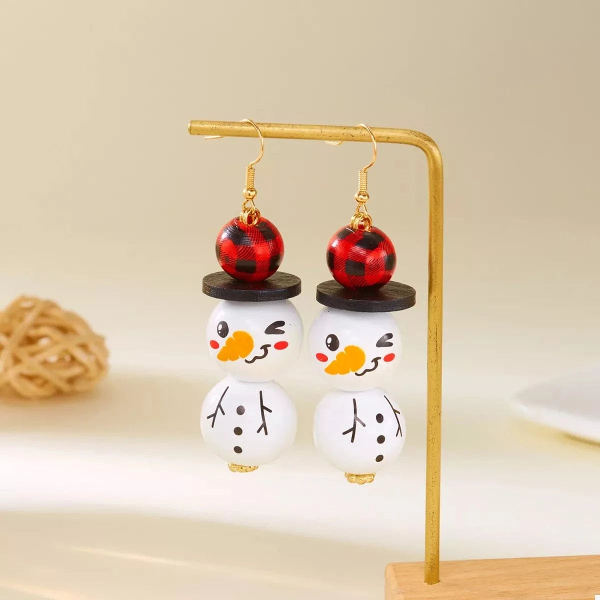 Fashorio Clothing & Accessories White / One Size Christmas Snowman Dangle Earrings