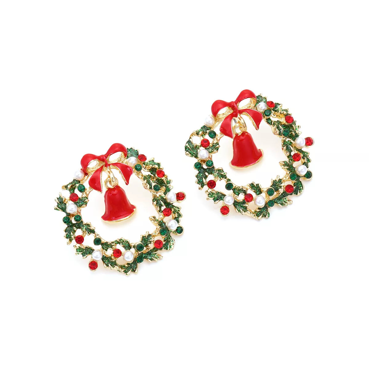 Fashorio Color / onesize Christmas Wreath Bell Earrings
