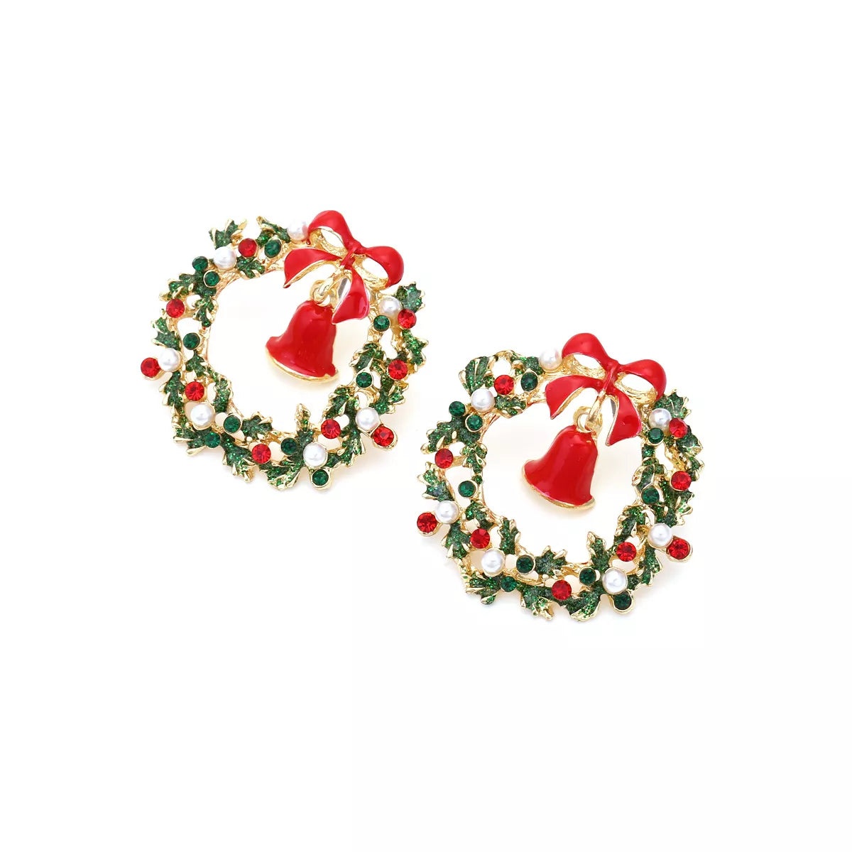 Fashorio Color / onesize Christmas Wreath Bell Earrings
