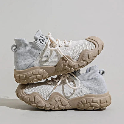 Contrast Mesh Platform Athletic - Fashorio