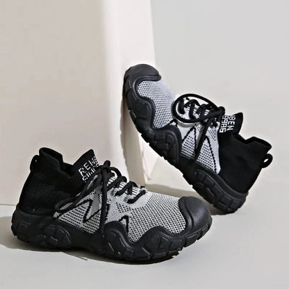 Contrast Mesh Platform Athletic - Fashorio