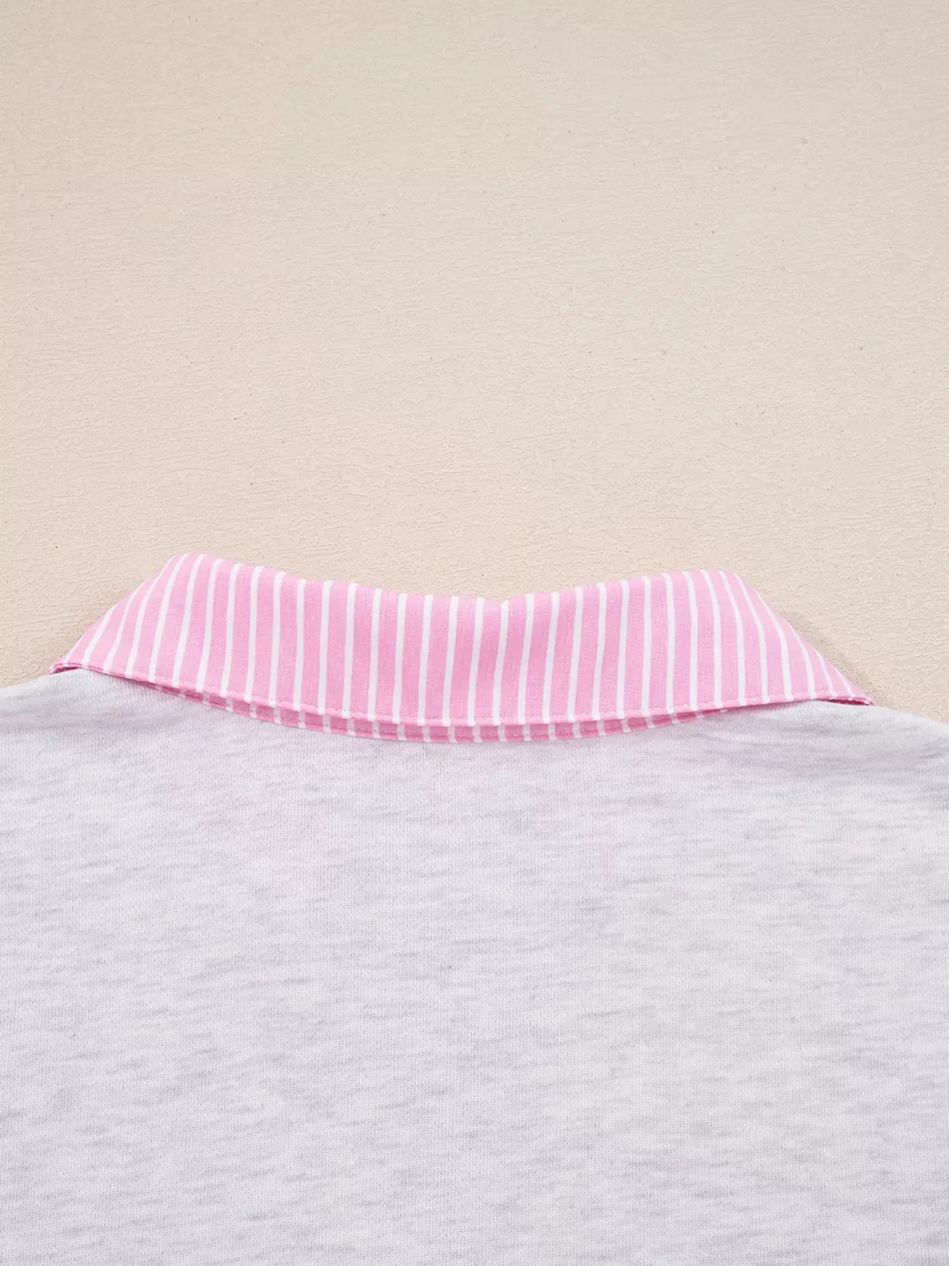 Fashorio Contrasted Trim Frilled Collar Drop Shoulder Top and Drawstring Pant Set