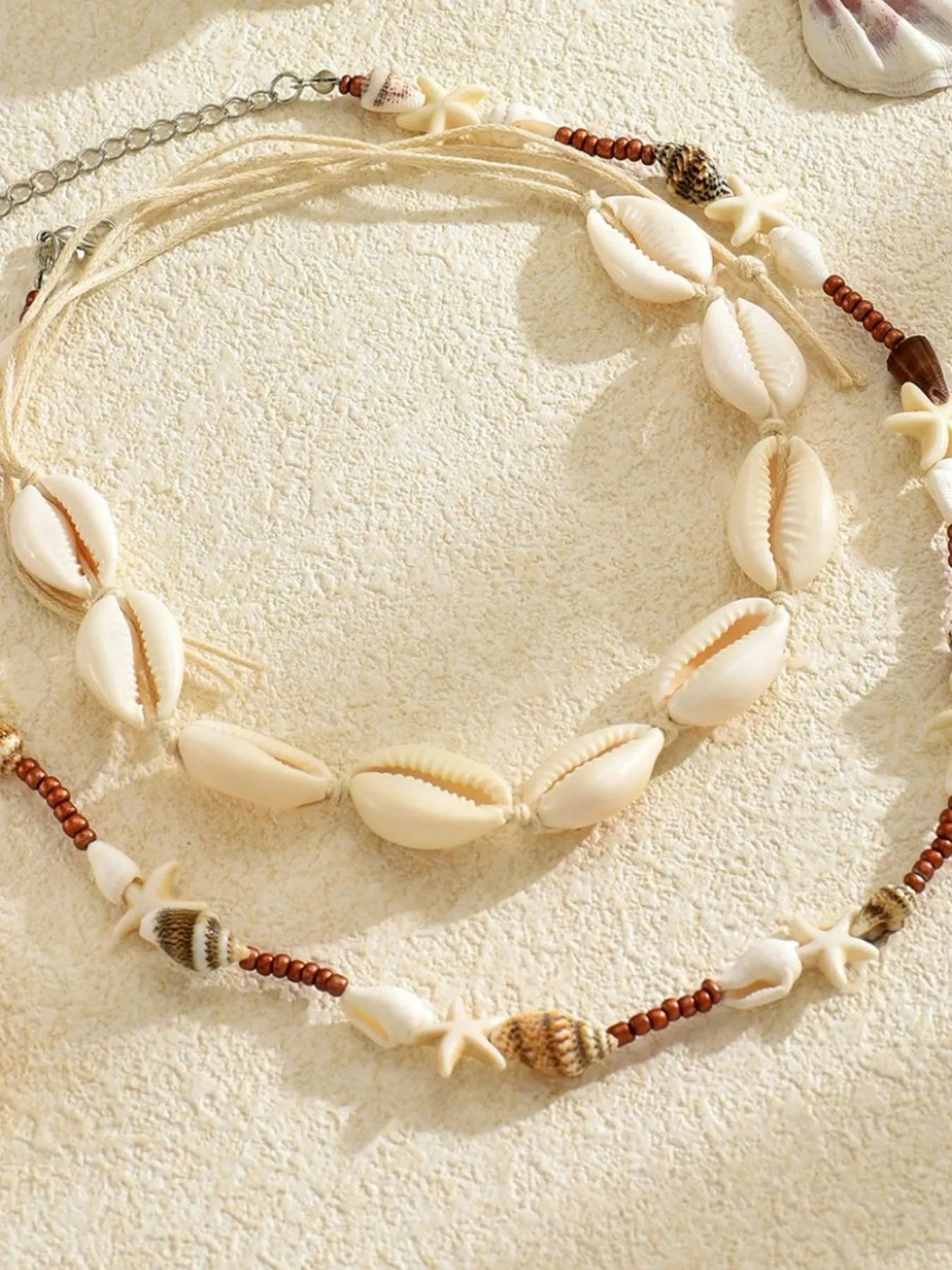 Fashorio Copper / One Size 2 Piece Shell Charm Necklace