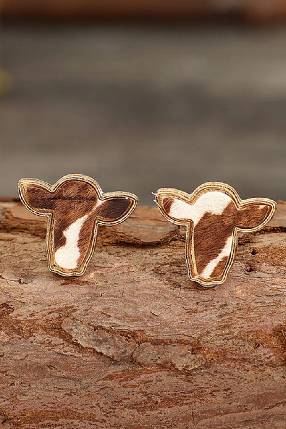 Fashorio Copper / One Size Bull Head Alloy Stud Earrings