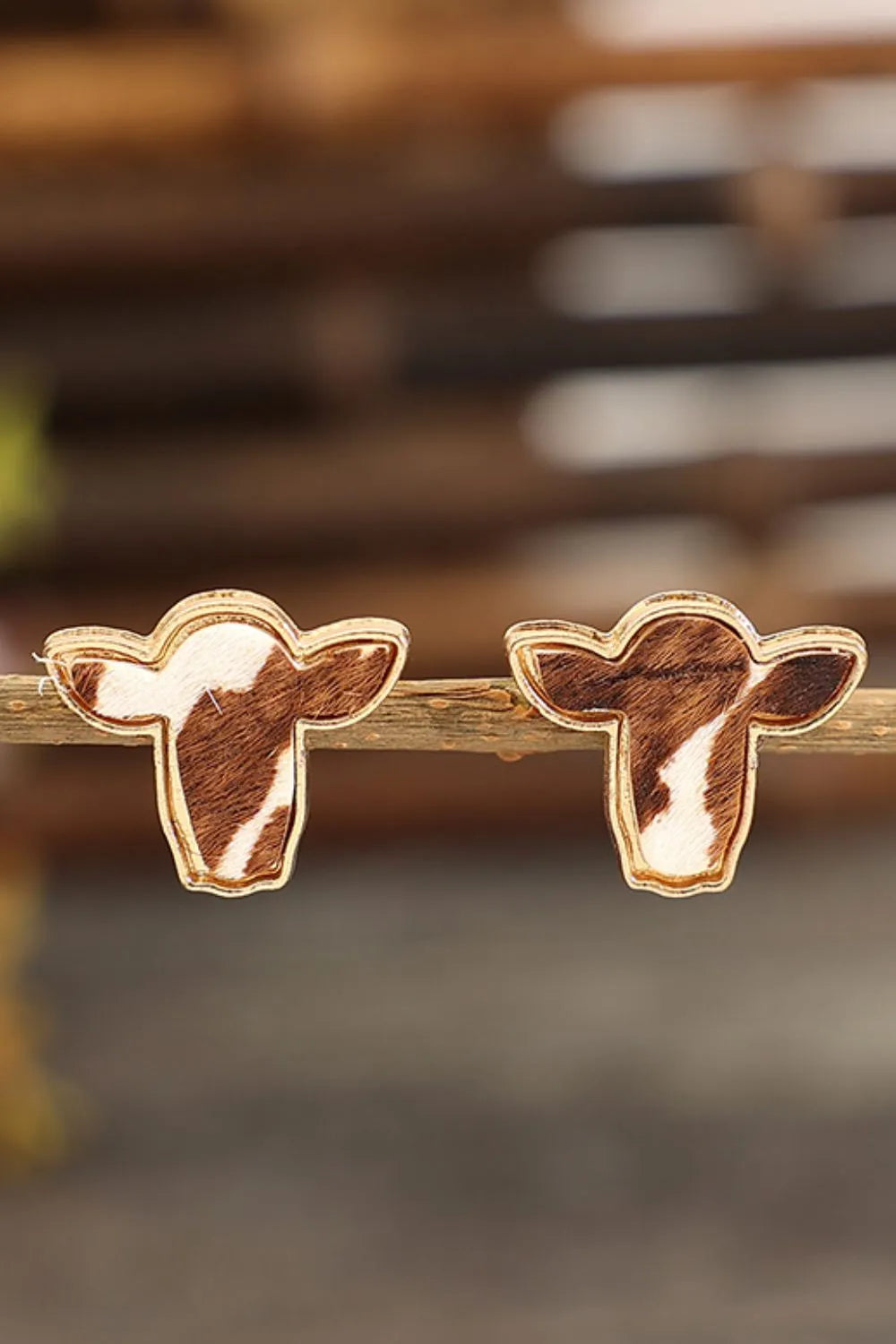 Fashorio Copper / One Size Bull Head Alloy Stud Earrings