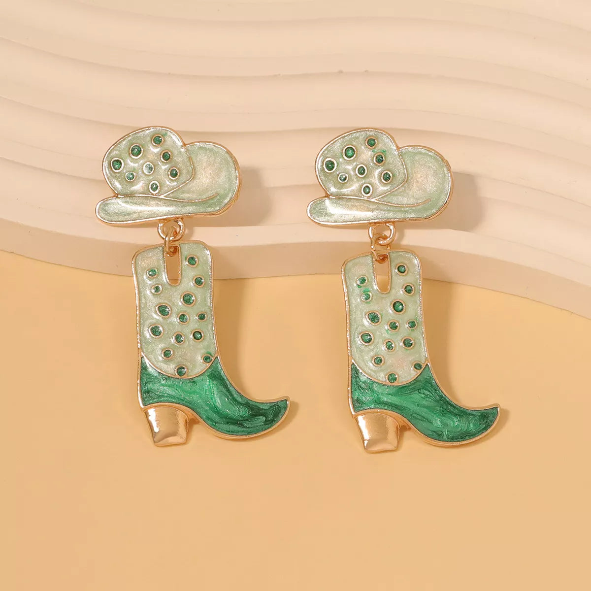 Fashorio Cowgirl Boot and Hat Dangle Earrings